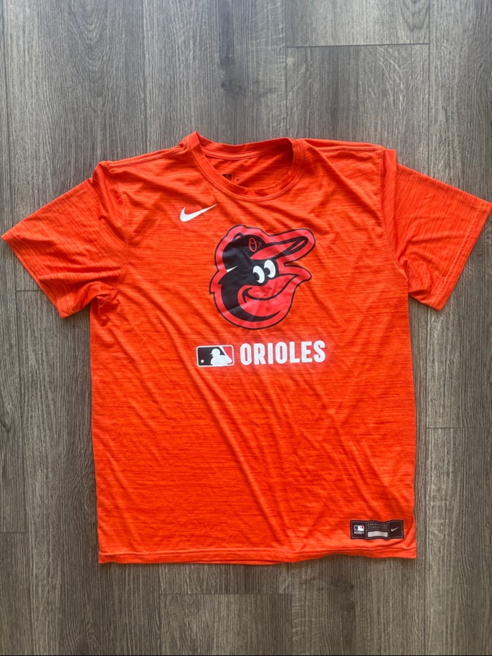 Nike Orange Baltimore Orioles Logo Tee